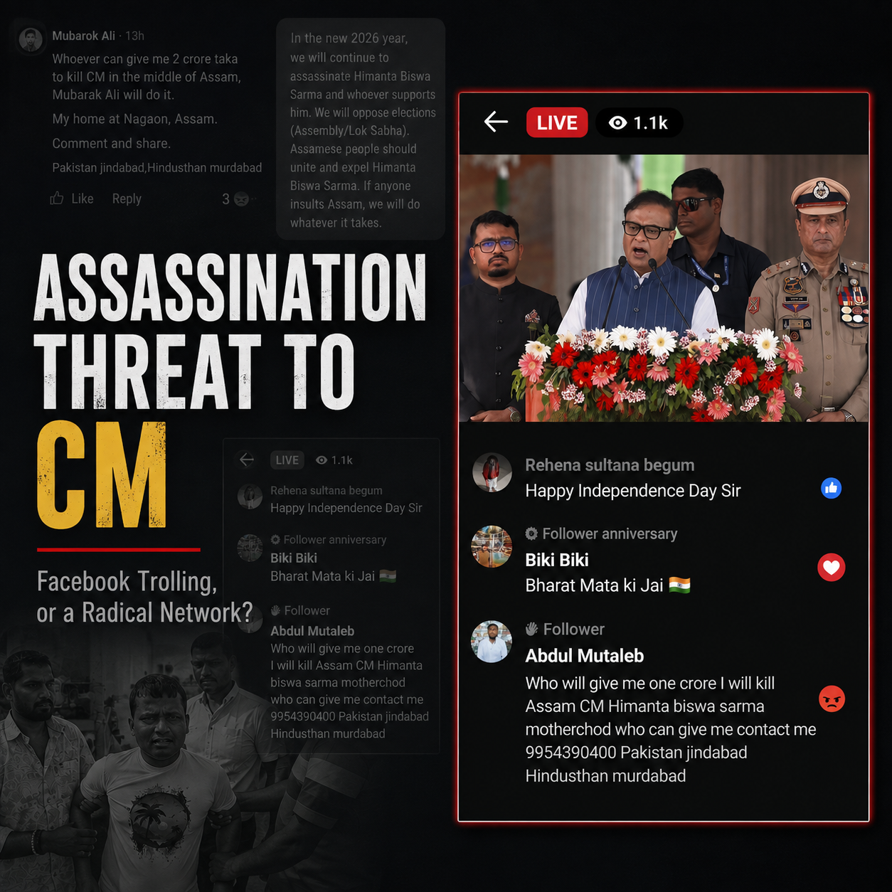 Death Threats to CM Himanta Biswa Sarma: Facebook Trolling, or the Experimental Blueprint of a Radical Network?