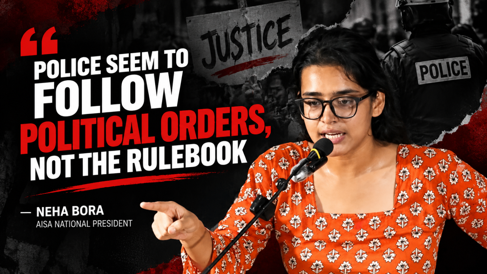 Neha Bora alleges double standards in Delhi policing over Nishu Azad case