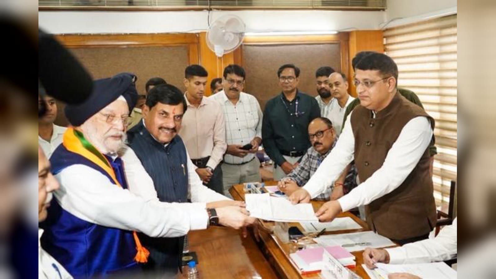 Hardeep Singh Puri Files Nomination for Rajya Sabha By-Election